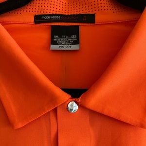Nike Tiger Woods Collection Orange XXL vented Polo